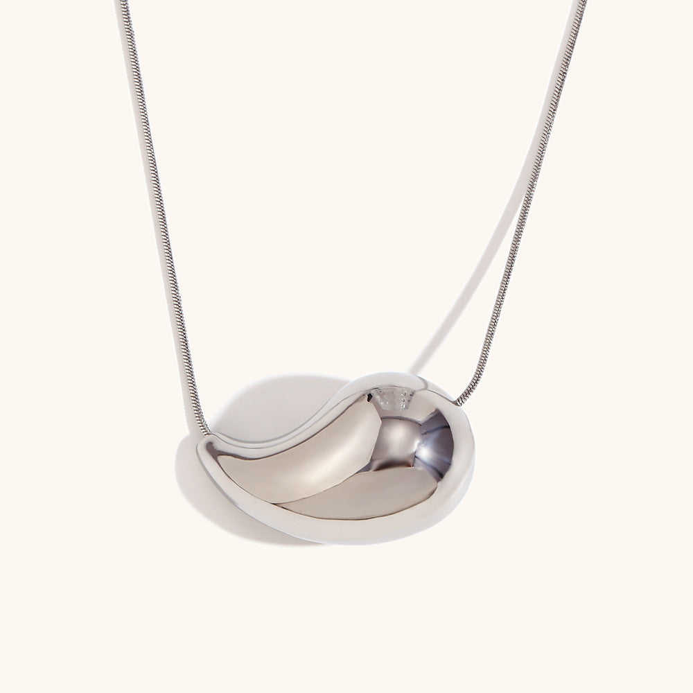 Tear/Water Drop Stainless Steel 18K Gold Plated Necklace