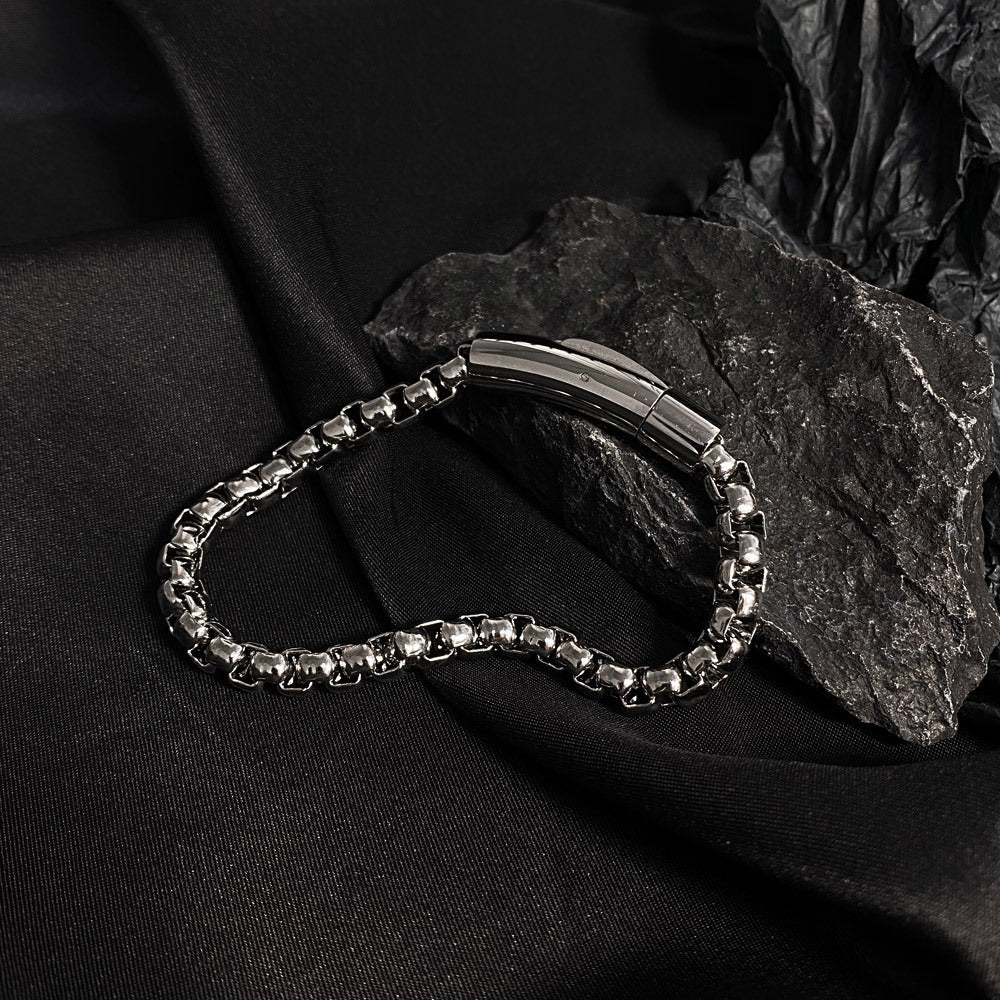 Lock Stainless Steel Plated Men's Bracelets