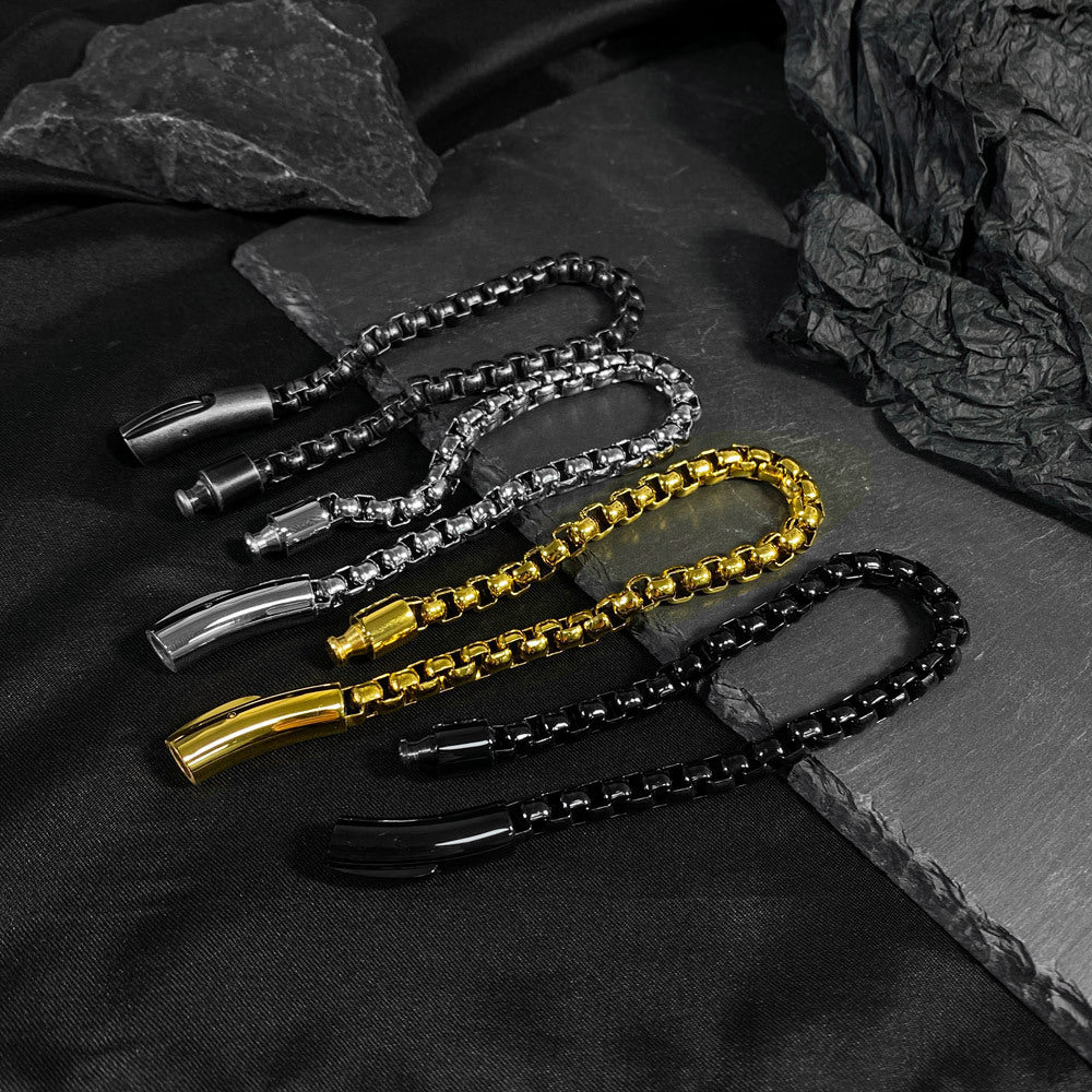 Lock Stainless Steel Plated Men's Bracelets