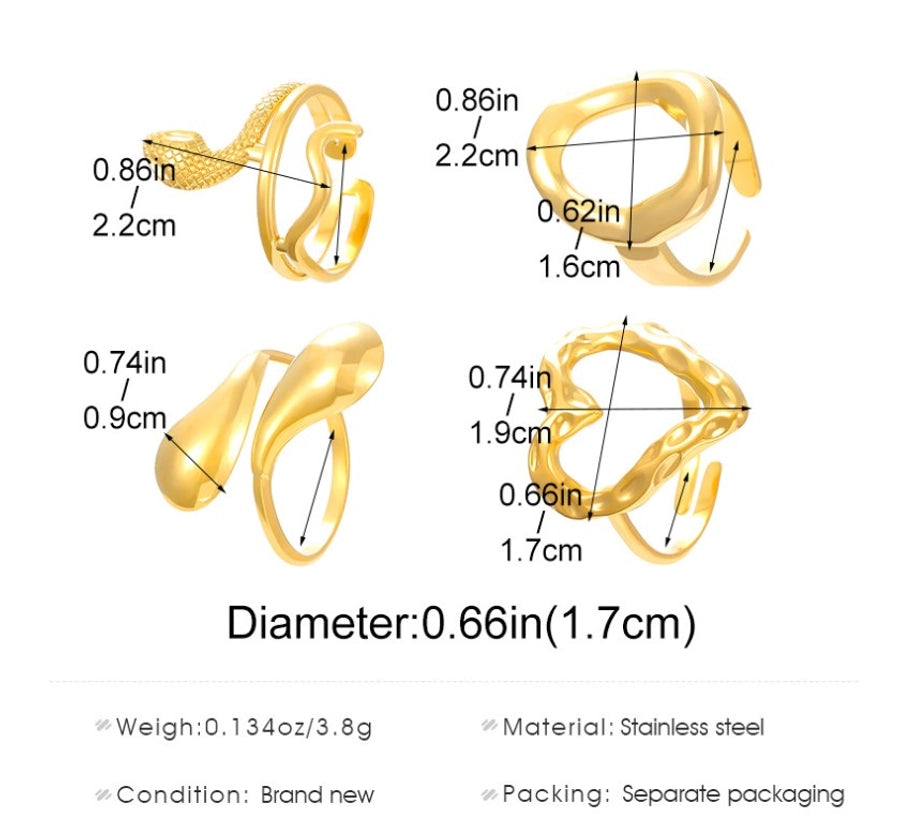 Mix & Match Stainless Steel Plated Rings