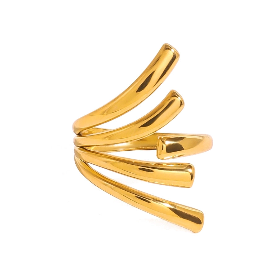 Burst of Light Stainless Steel Open Ring