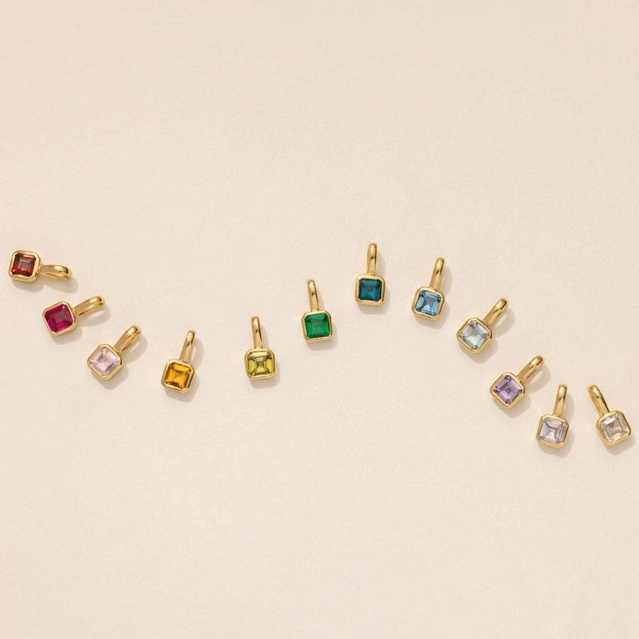 Key To My Heart Birthstone Stainless Steel Necklace