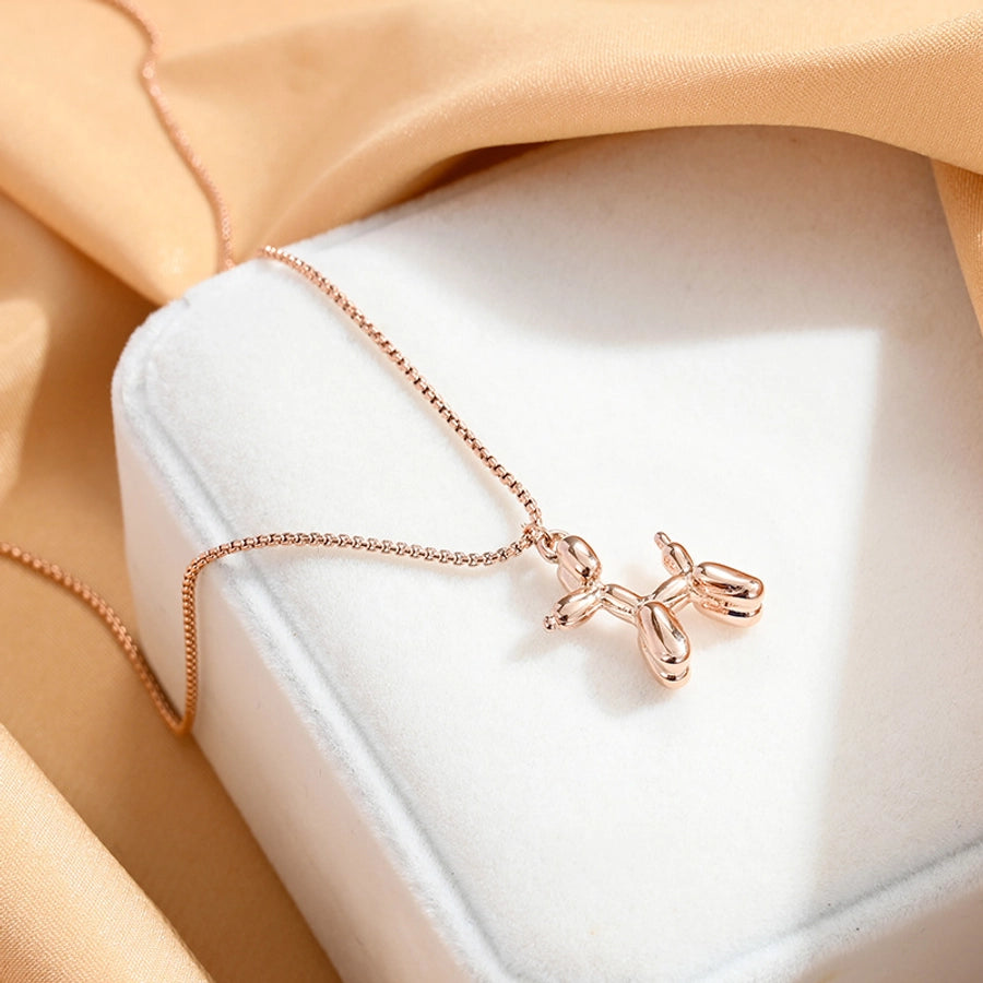Children's Puppy Necklace Titanium Steel Necklace