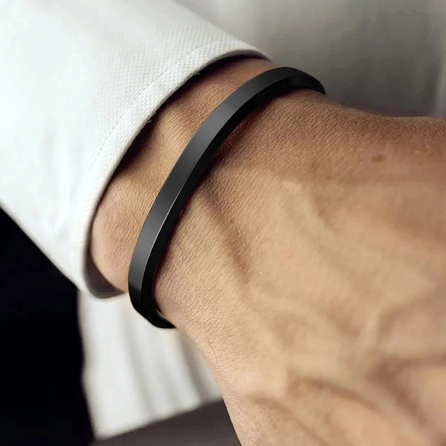 Men C- Cuff Bracelet Stainless Steel