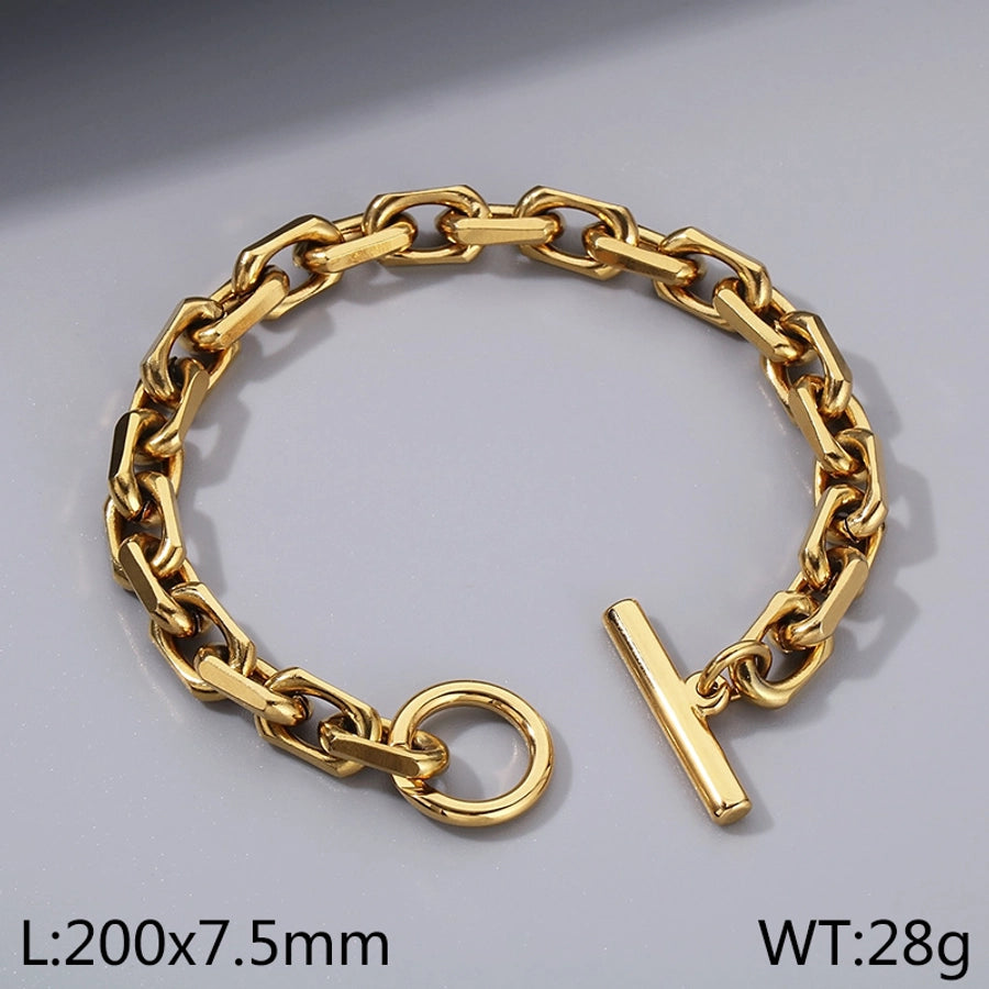 Bold & Beautiful Stainless Steel 18K Gold Plated Bracelets