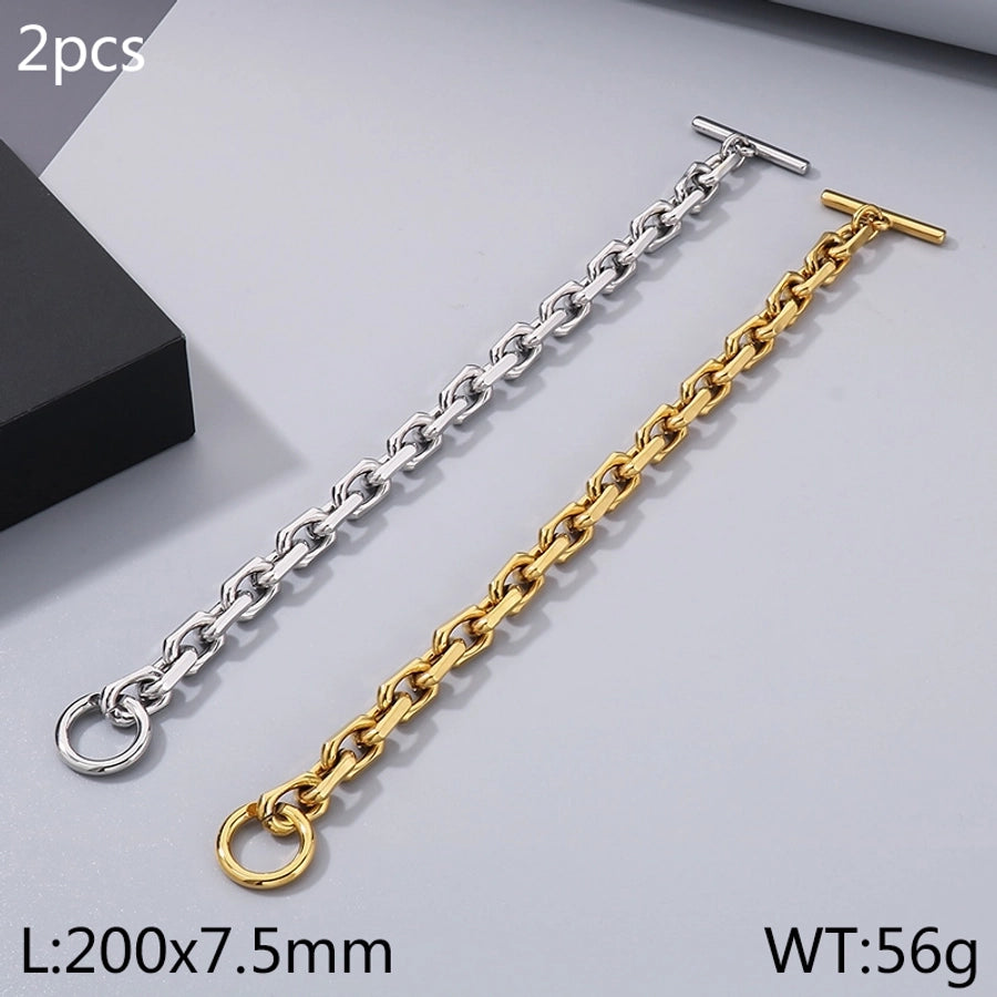 Bold & Beautiful Stainless Steel 18K Gold Plated Bracelets