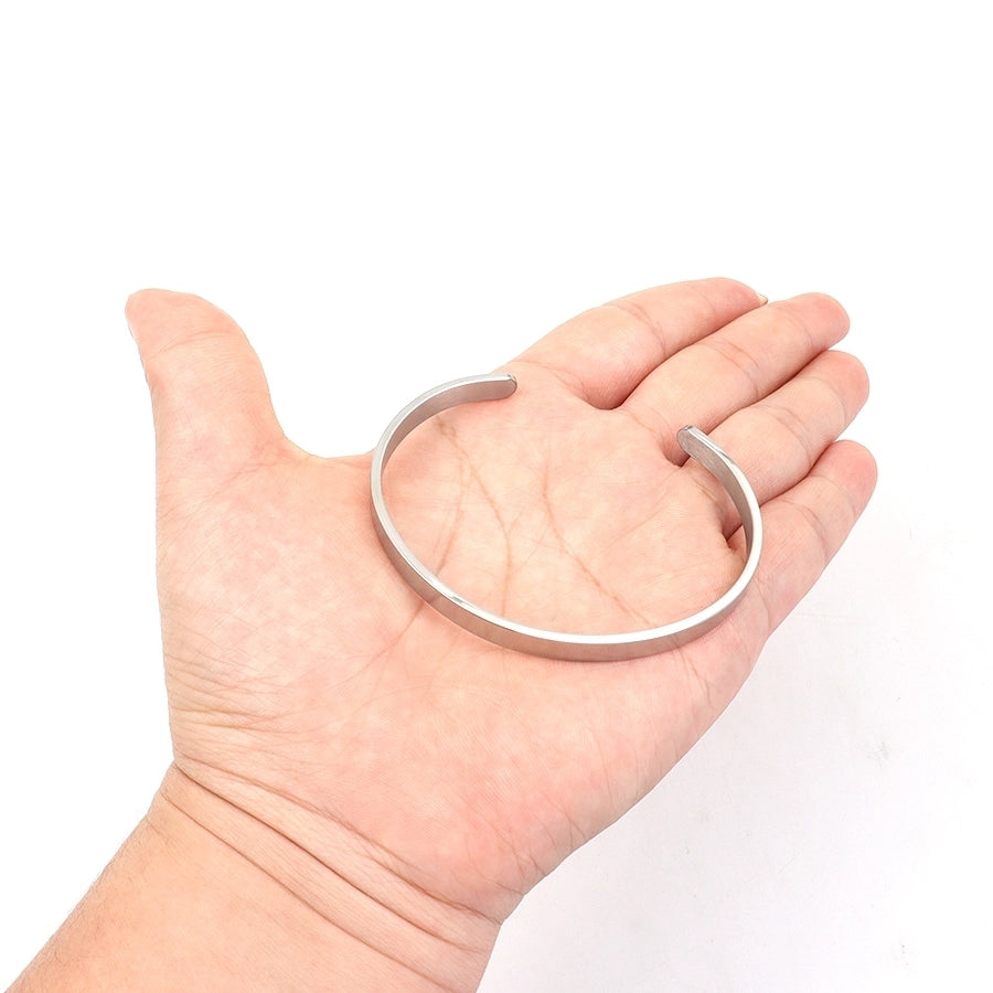 Men C- Cuff Bracelet Stainless Steel