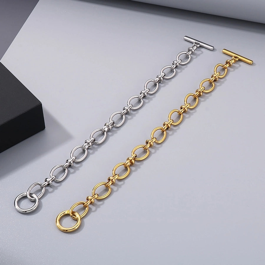 Bold & Beautiful Stainless Steel 18K Gold Plated Bracelets