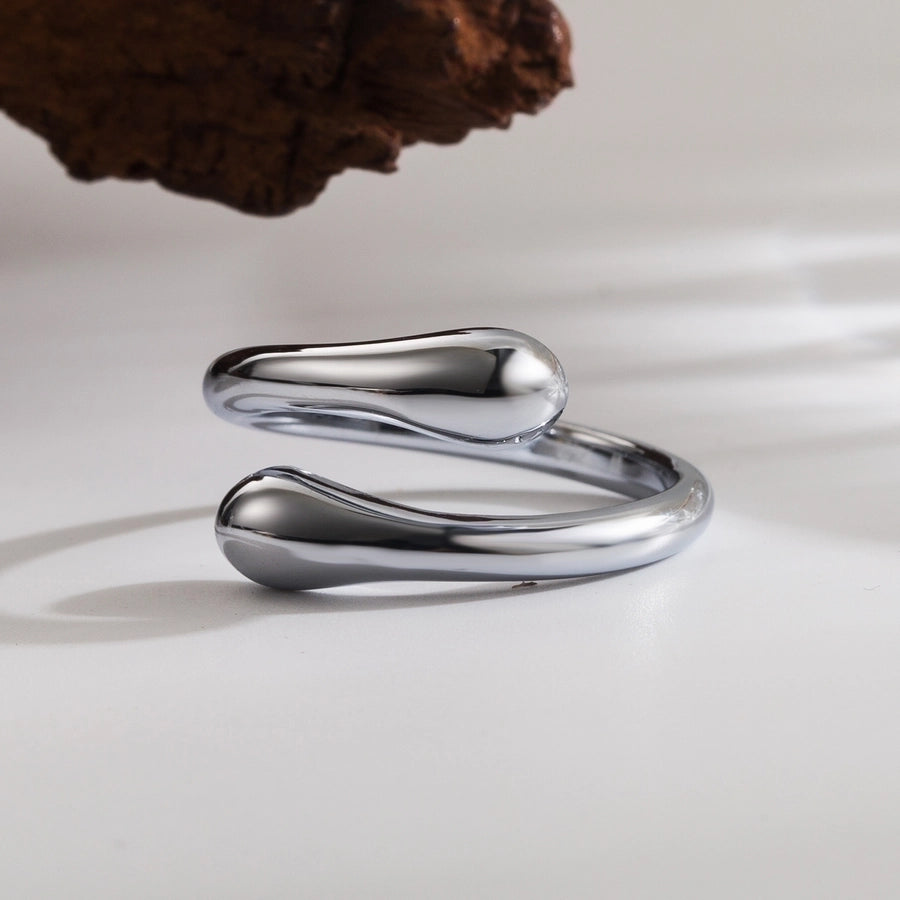 Solid Girl Stainless Steel 18K Gold Plated Open Rings
