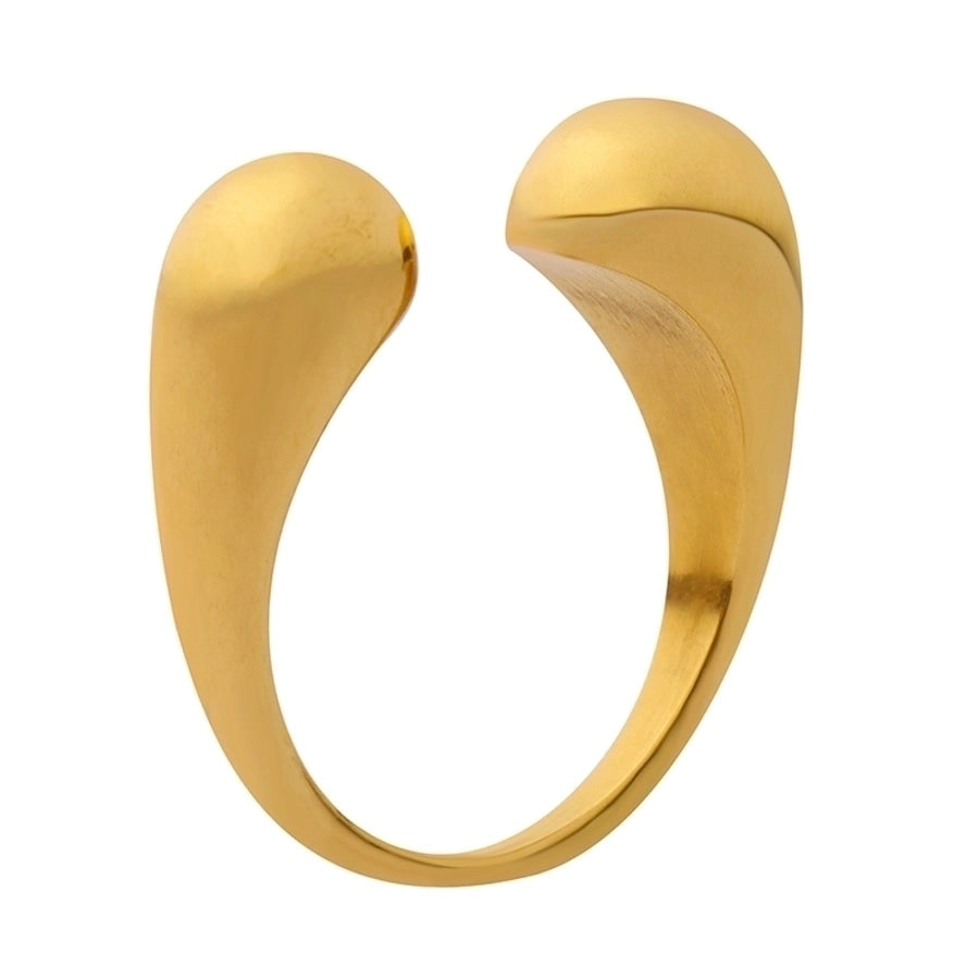 Geo Stainless Steel 18K Gold Plated Ring