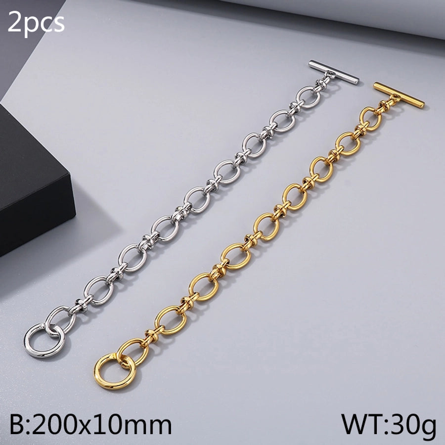 Bold & Beautiful Stainless Steel 18K Gold Plated Bracelets
