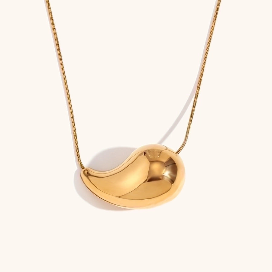 Tear/Water Drop Stainless Steel 18K Gold Plated Necklace