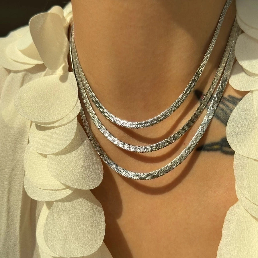 Brush of Goodness Stainless Steel 18K Gold Plated Necklace, Bracelet