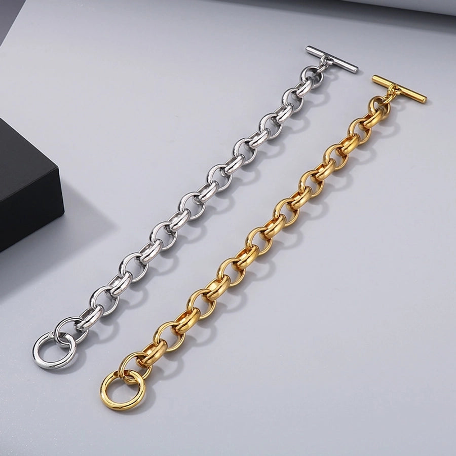 Bold & Beautiful Stainless Steel 18K Gold Plated Bracelets