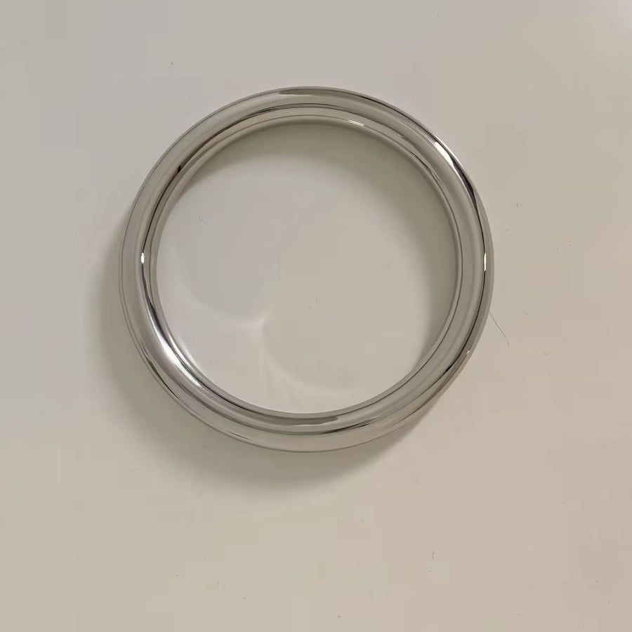 Bulky Lover Bangle Stainless Steel 16K Gold Plated, White Gold Plated