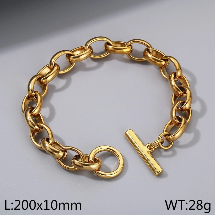 Bold & Beautiful Stainless Steel 18K Gold Plated Bracelets