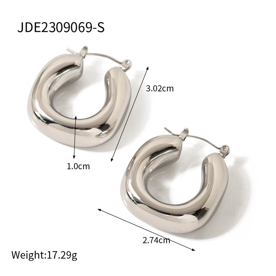 1 Pair It Girl Stainless Steel 16K Gold Plated Earrings