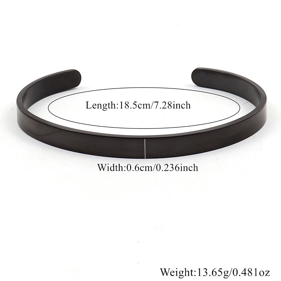 Men C- Cuff Bracelet Stainless Steel