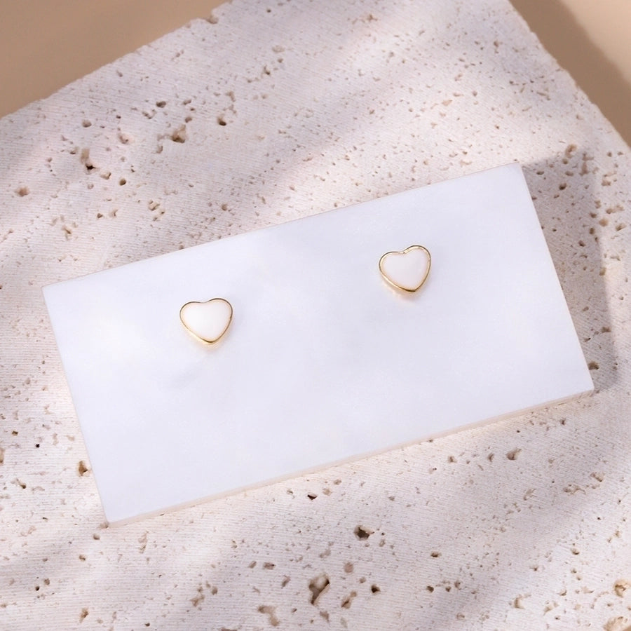 Heart Stainless Steel 18K Gold Plated Studs