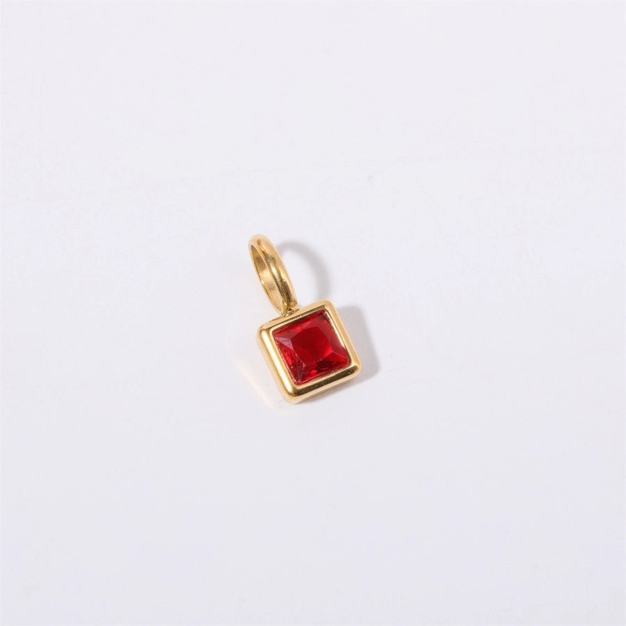 Key To My Heart Birthstone Stainless Steel Necklace