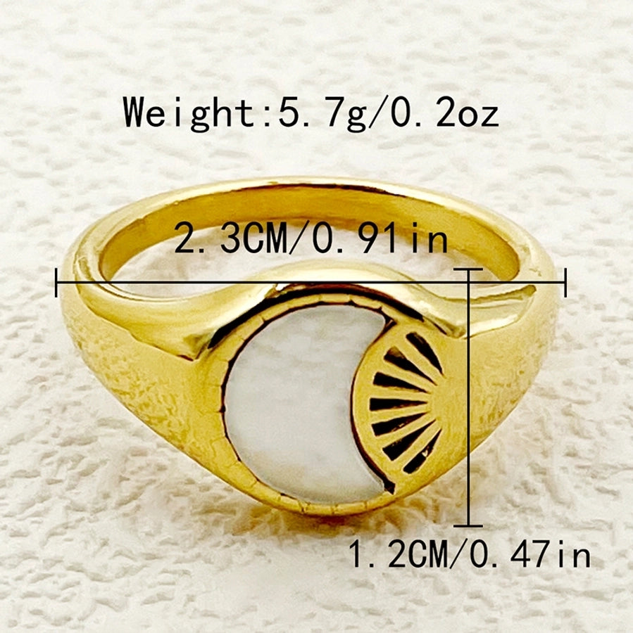 Modern-Day Babe Stainless-Steel 14K Gold Plated Rings