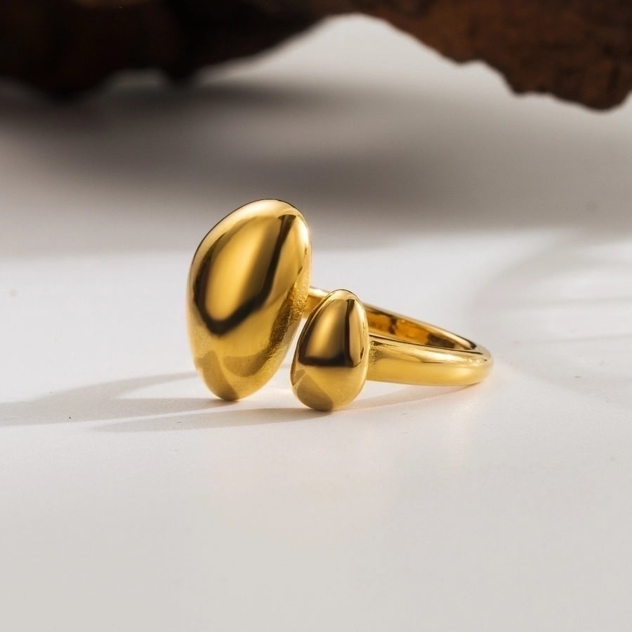 Unique Design Simply Elegant Stainless Steel 18K Gold Plated Ring