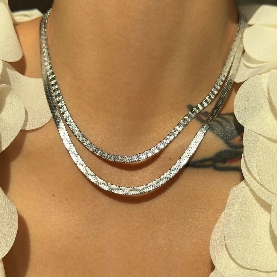Brush of Goodness Stainless Steel 18K Gold Plated Necklace, Bracelet