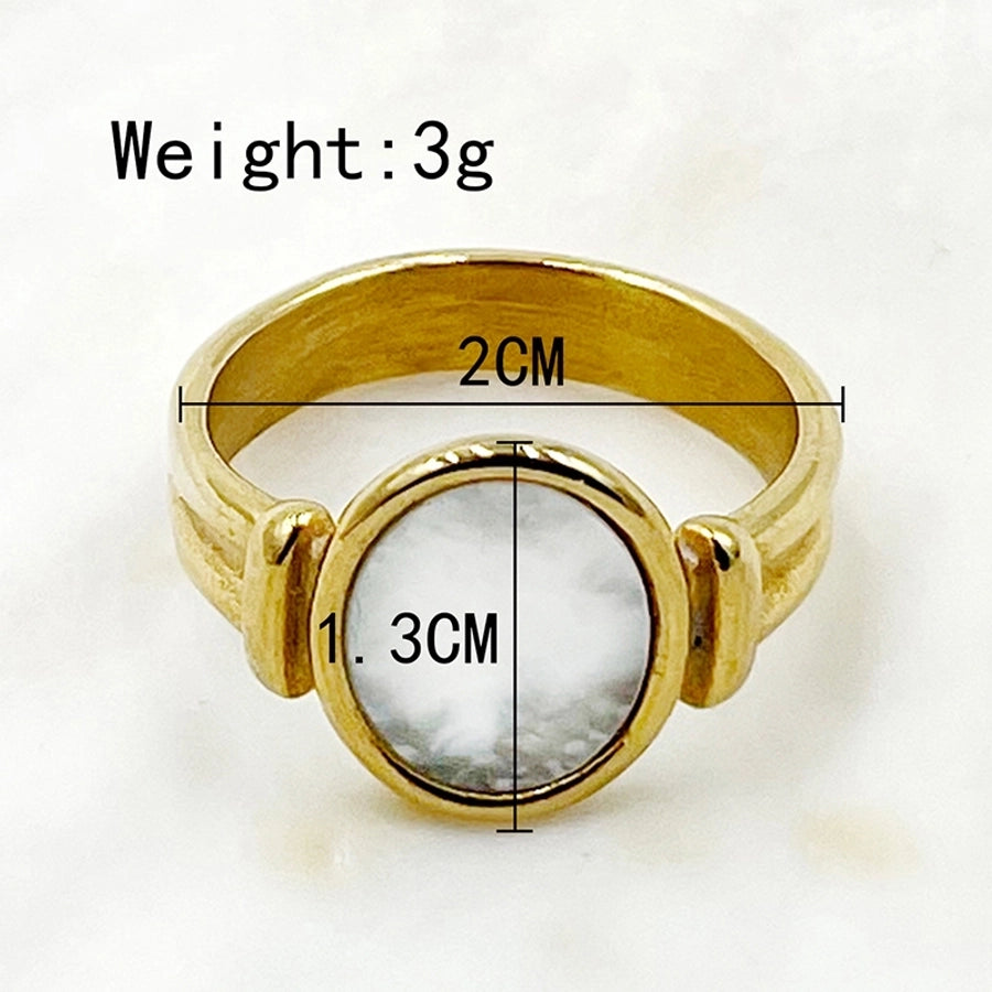 Modern-Day Babe Stainless-Steel 14K Gold Plated Rings