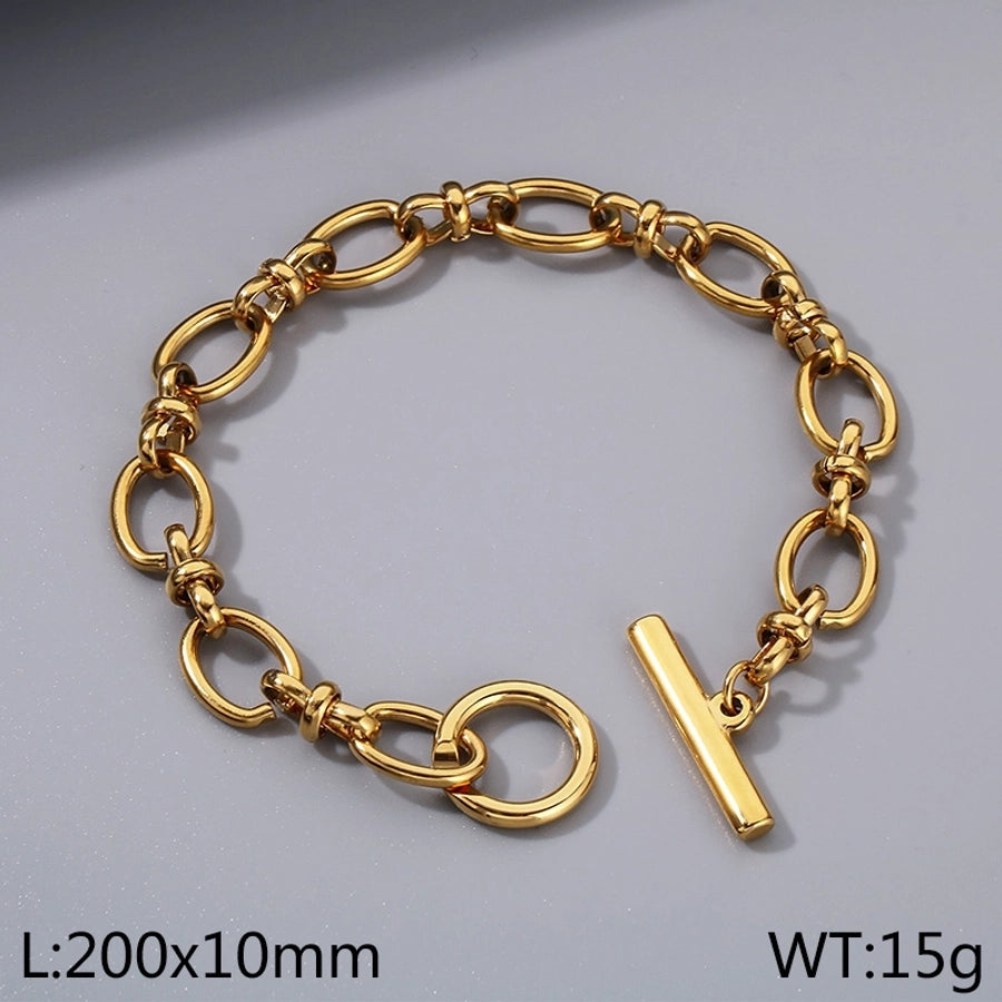 Bold & Beautiful Stainless Steel 18K Gold Plated Bracelets