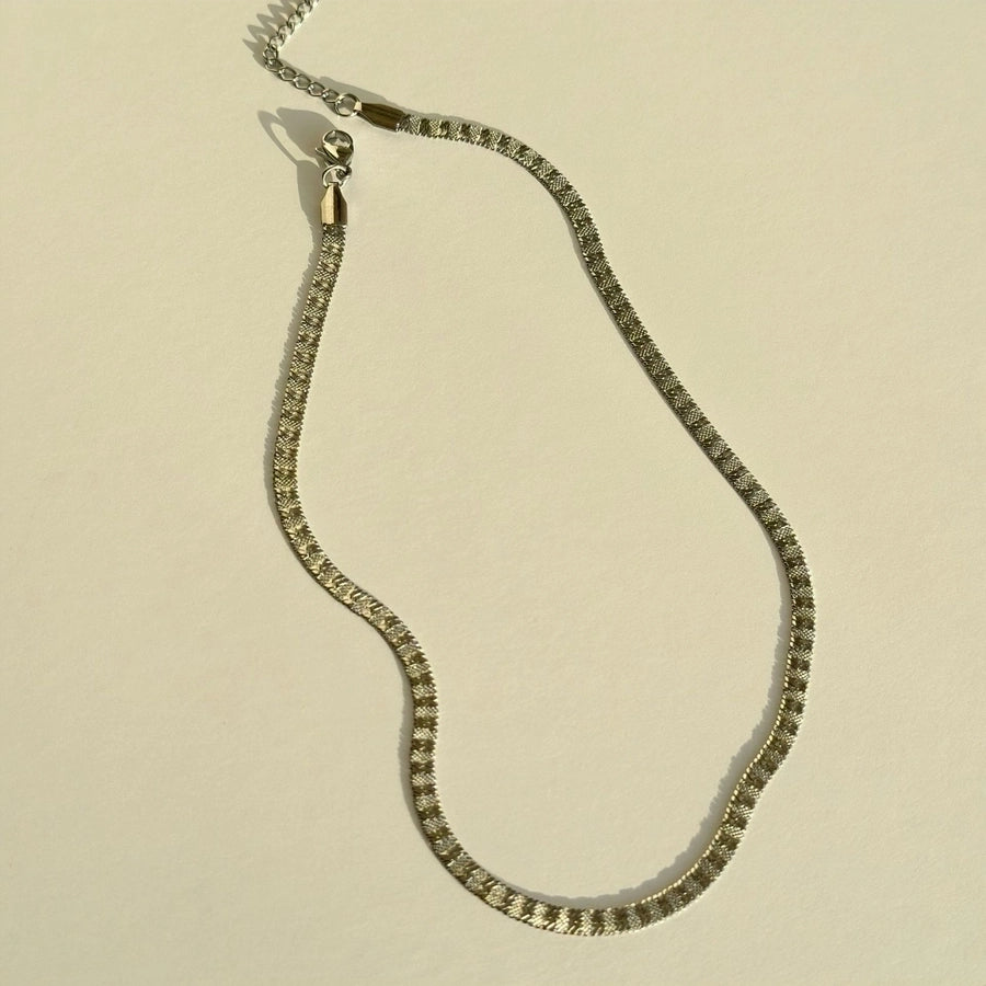 Brush of Goodness Stainless Steel 18K Gold Plated Necklace, Bracelet