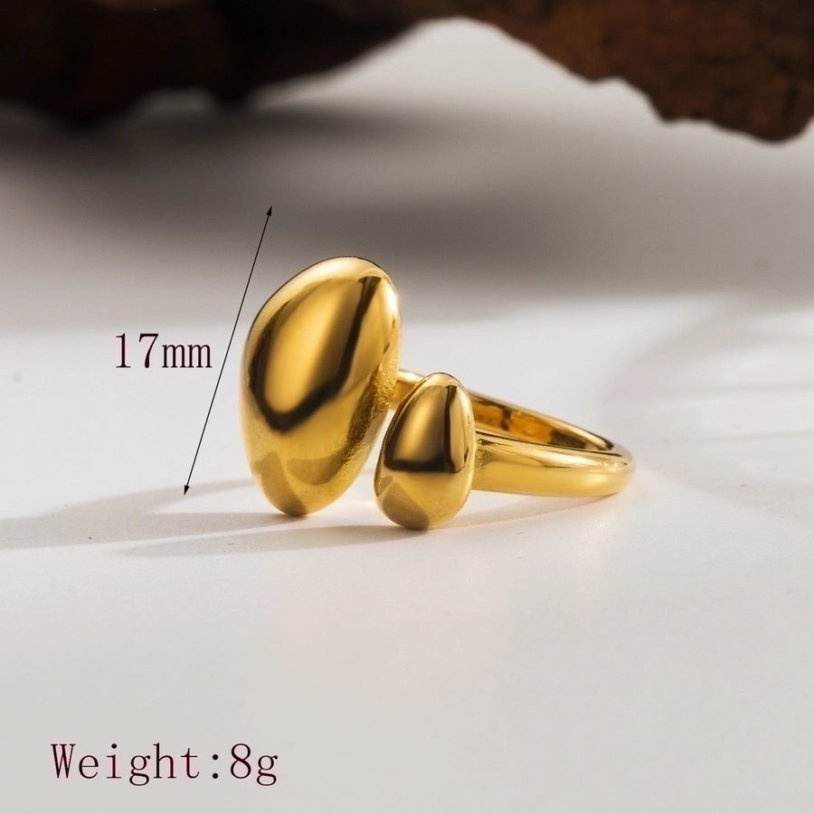 Unique Design Simply Elegant Stainless Steel 18K Gold Plated Ring