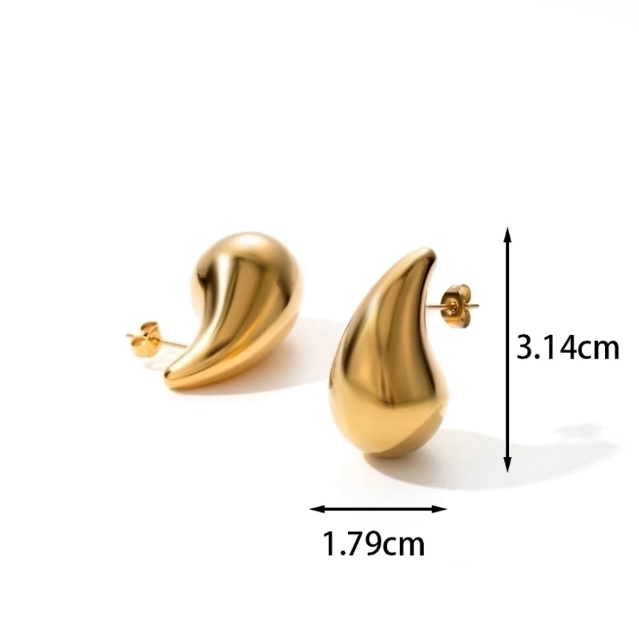 1 Pair Tear/Water Drop Style Stainless Steel Earings