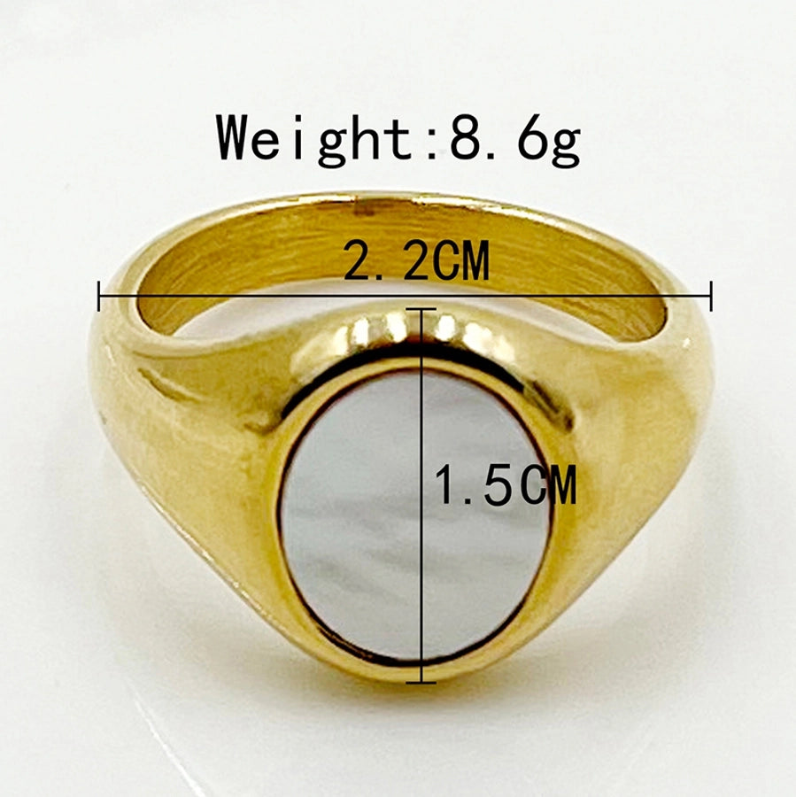 Modern-Day Babe Stainless-Steel 14K Gold Plated Rings