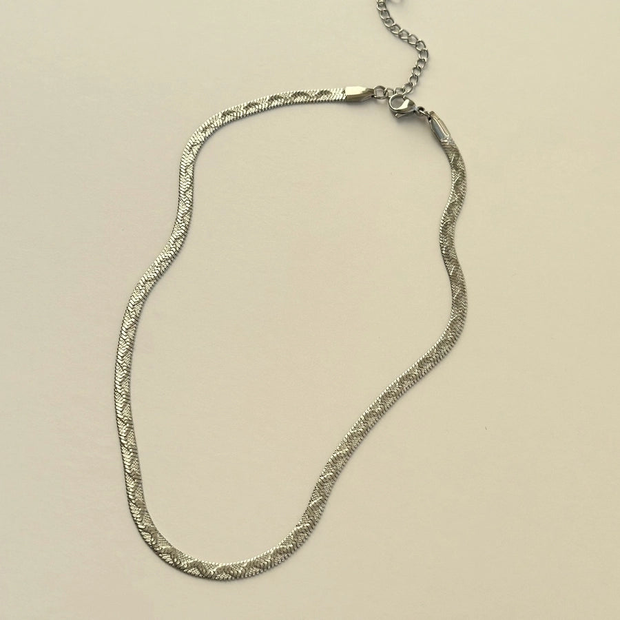 Brush of Goodness Stainless Steel 18K Gold Plated Necklace, Bracelet