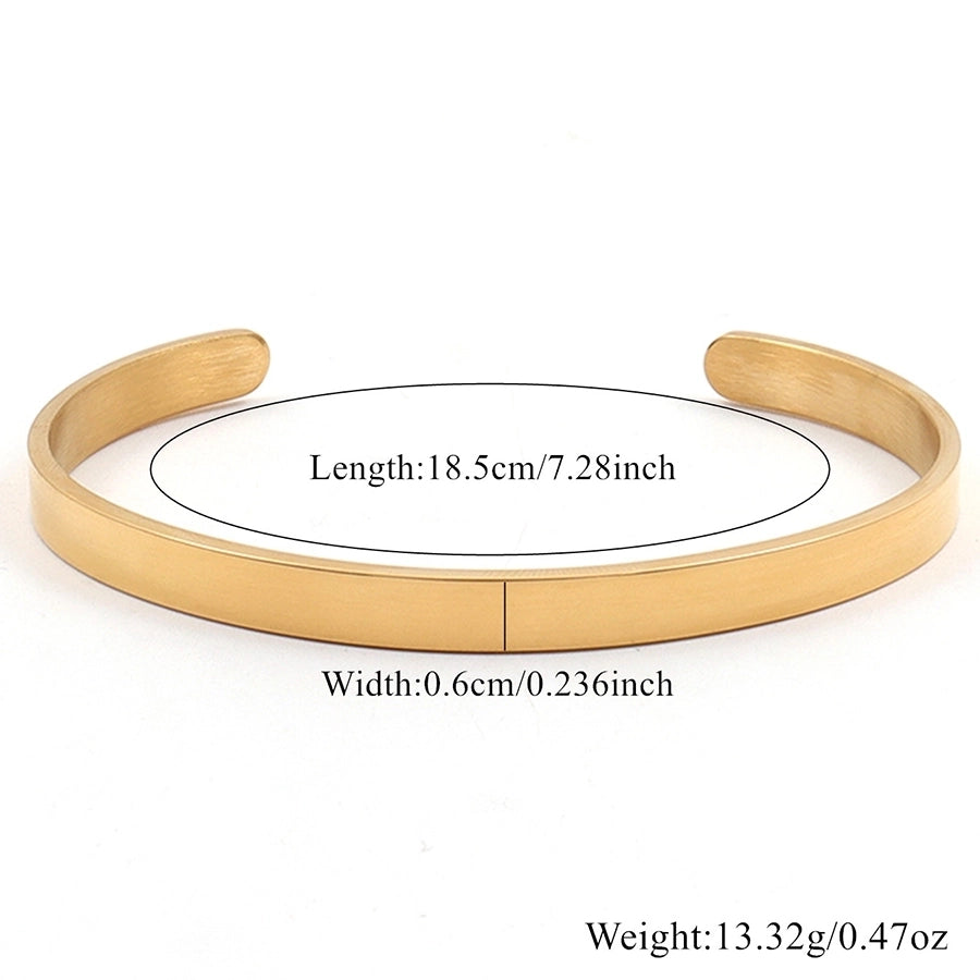 Men C- Cuff Bracelet Stainless Steel