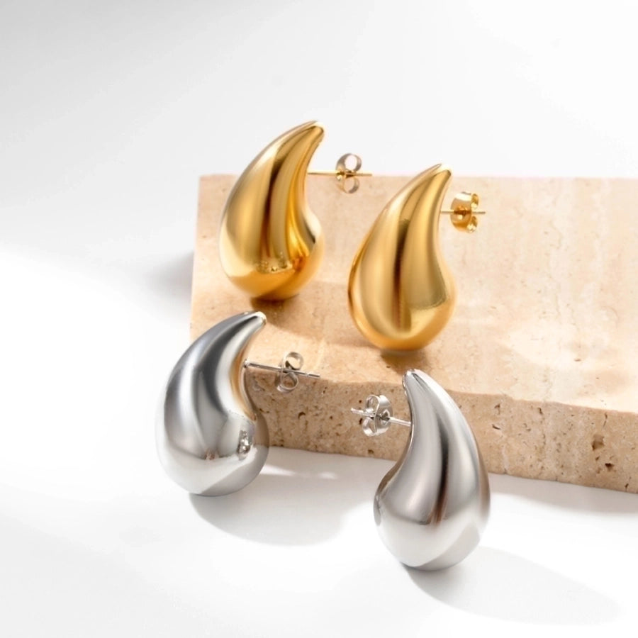 1 Pair Tear/Water Drop Style Stainless Steel Earings