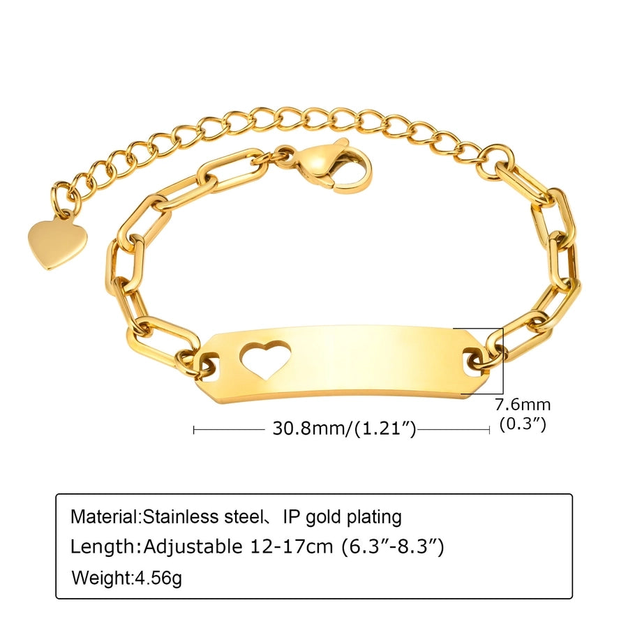 Everyday Wear Kids Bar Shape Stainless Steel Bracelets