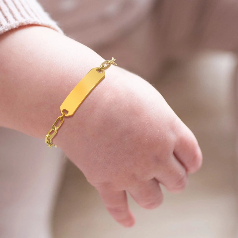 Everyday Wear Kids Bar Shape Stainless Steel Bracelets