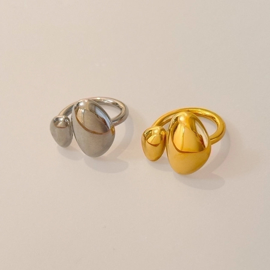 Unique Design Simply Elegant Stainless Steel 18K Gold Plated Ring