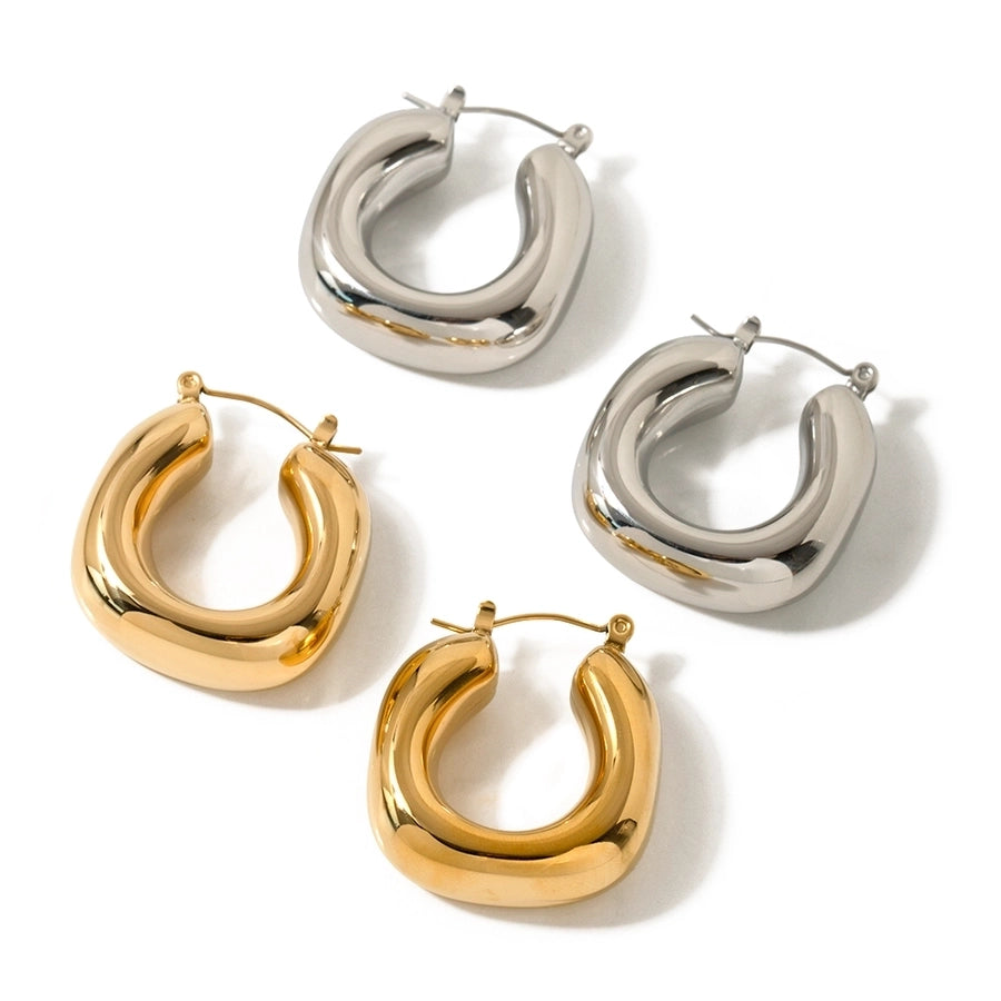 1 Pair It Girl Stainless Steel 16K Gold Plated Earrings