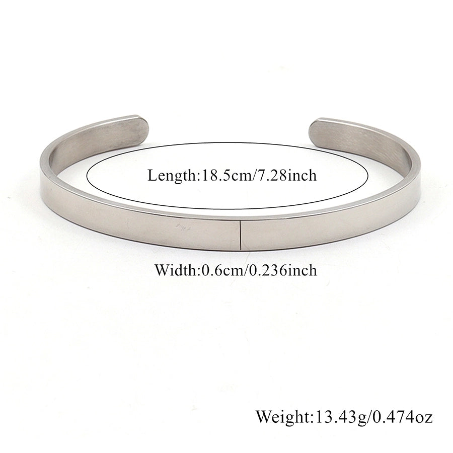 Men C- Cuff Bracelet Stainless Steel