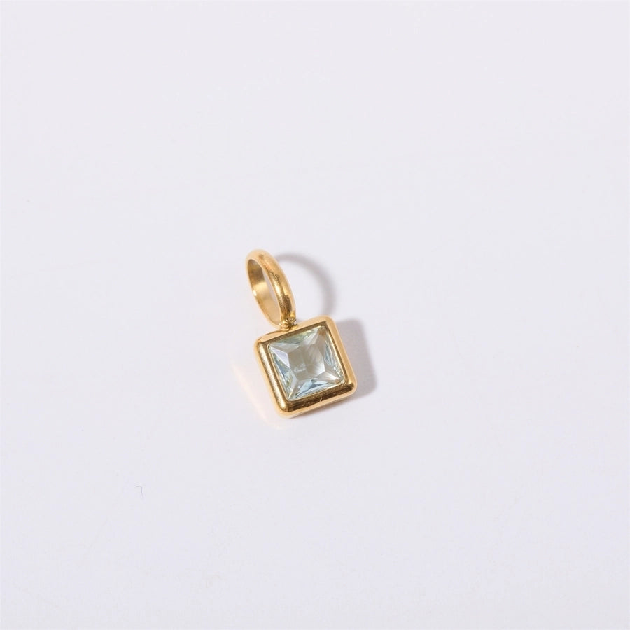 Key To My Heart Birthstone Stainless Steel Necklace