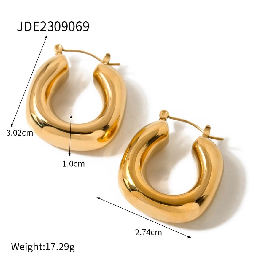 1 Pair It Girl Stainless Steel 16K Gold Plated Earrings