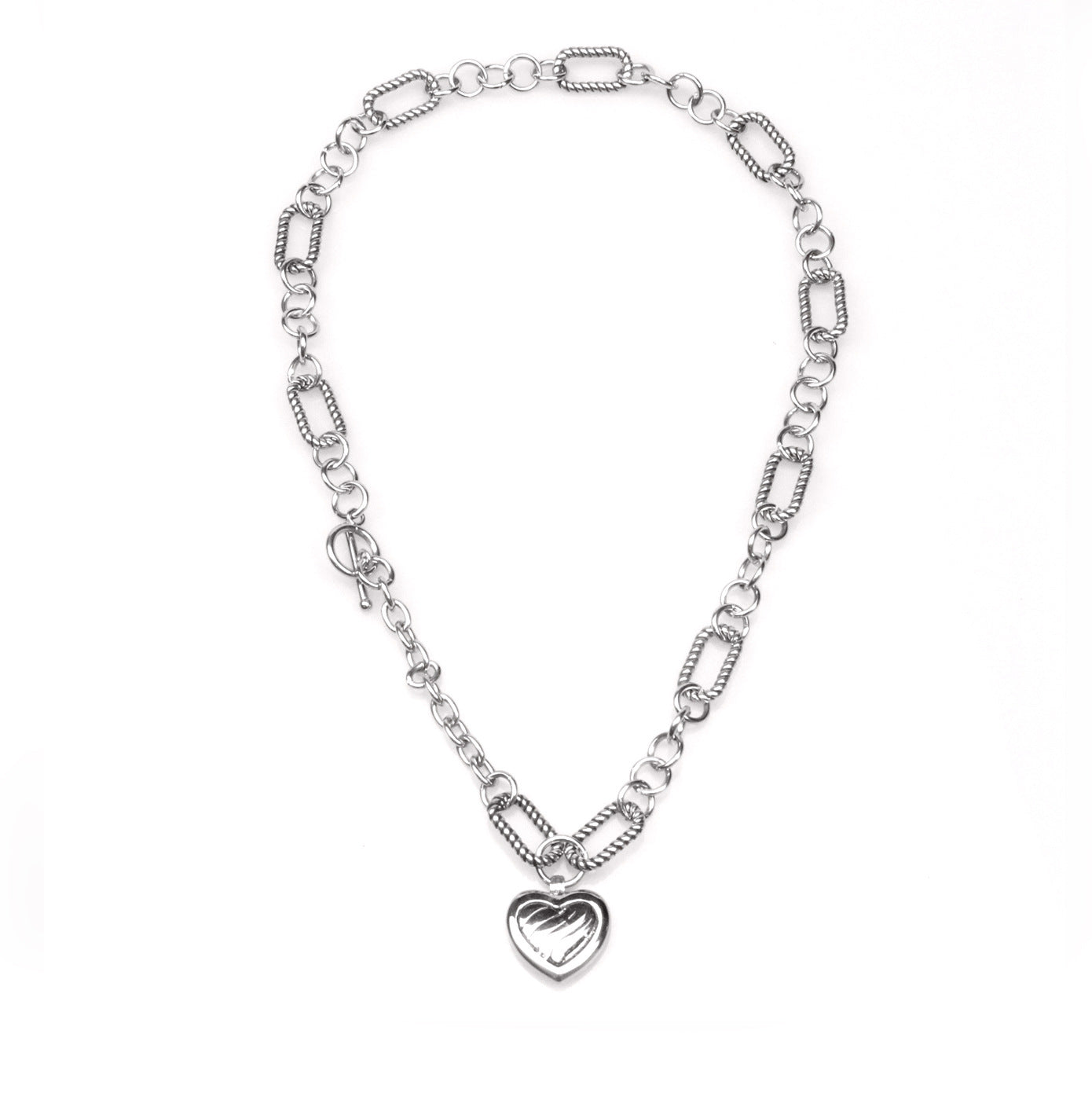 Heart of Vintage Titanium Steel Plating Necklace, Bracelet