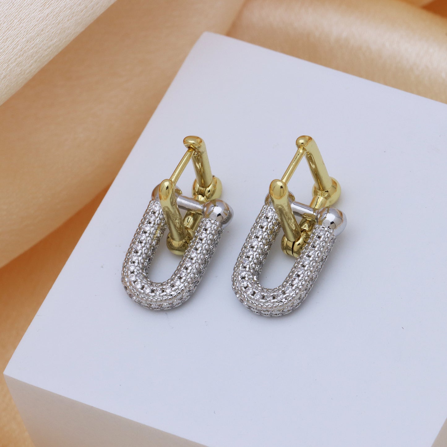 Bedazzle Link Me Earrings