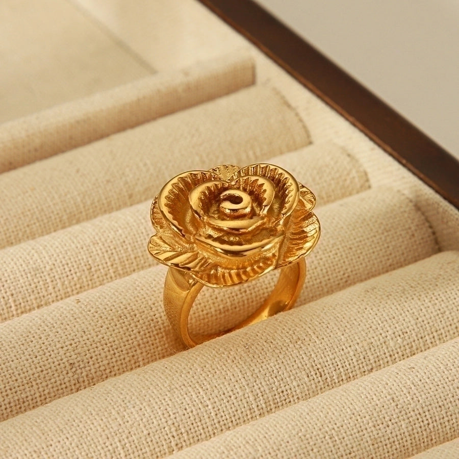 Style Tribe Stainless Steel 18K Gold Plated Rings