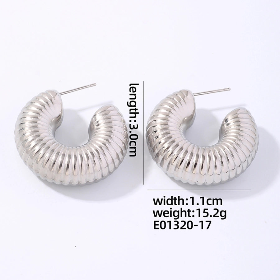 1 Pair Variety of Versatile Hoops, Stainless-Steel, Gold-Plated, Silver-Plated