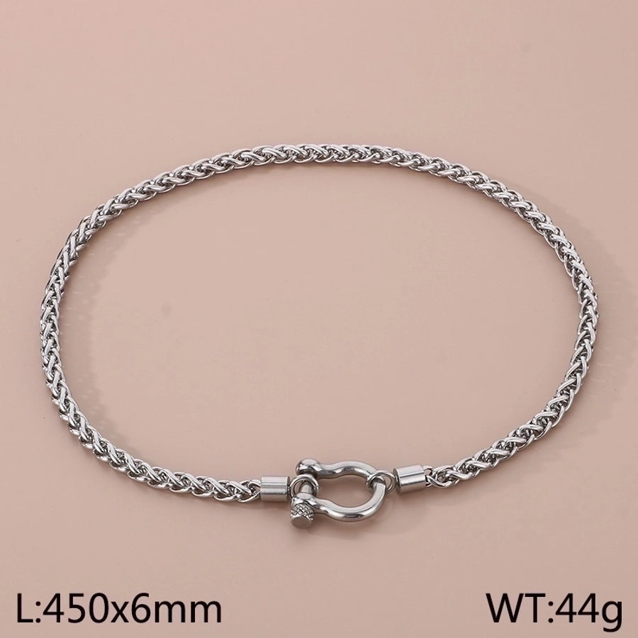 Horseshoe Style Stainless Steel Bracelets, Necklace