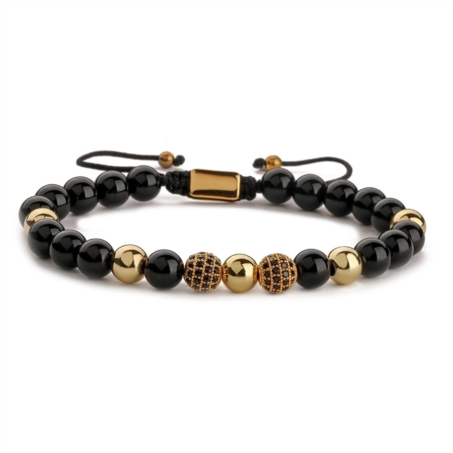 Men Drawstring Beaded Bracelets