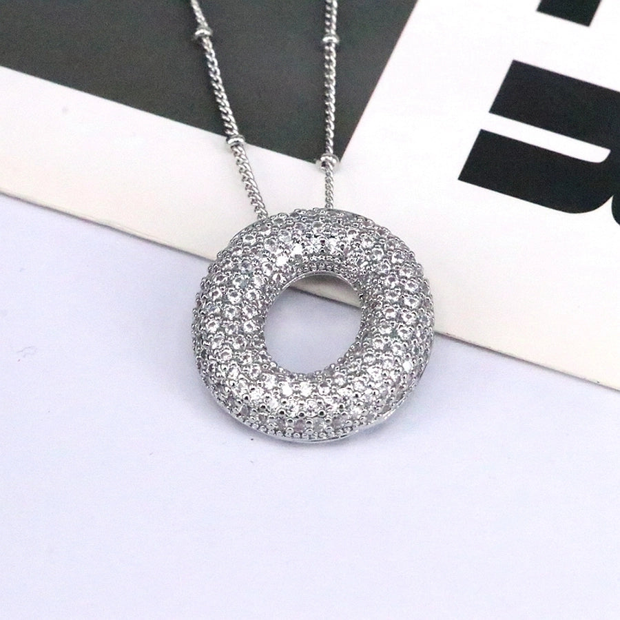 Collier Lettre Bulle Argent 